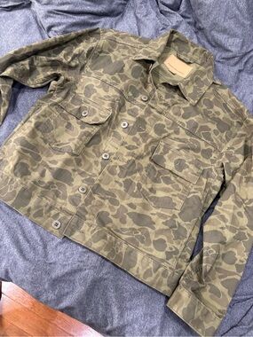 American Eagle Camouflage Utility Jacket - Olive Green Camo
